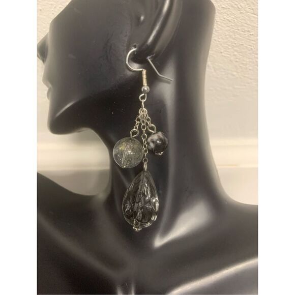 Beaded Dangle Earrings  - Picture 2 of 3